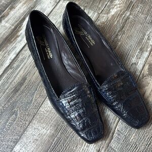 Donald J. Pliner Vero Cuoio Loafers with Textured Leather, 11M MADE IN ITALY
